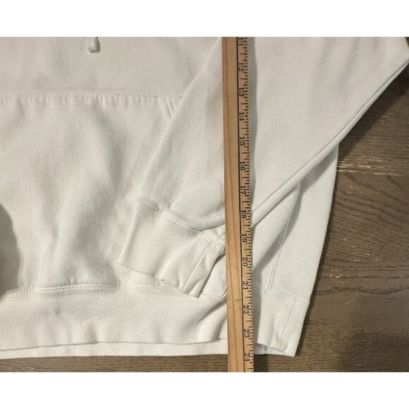 Nike Men Large White Hoodie Pullover Swoosh Logo Athleisure Streetwear - Picture 3 of 8